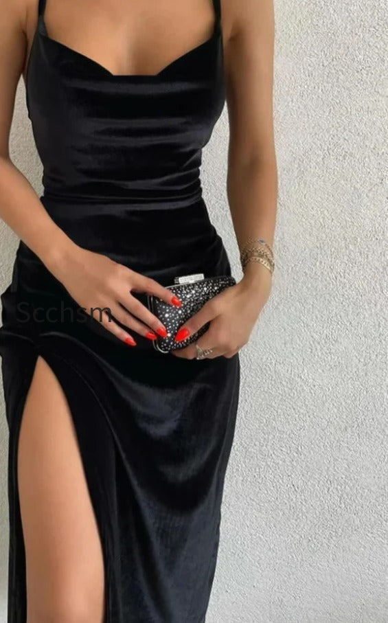 velvet-lace-up-backless-midi-dress