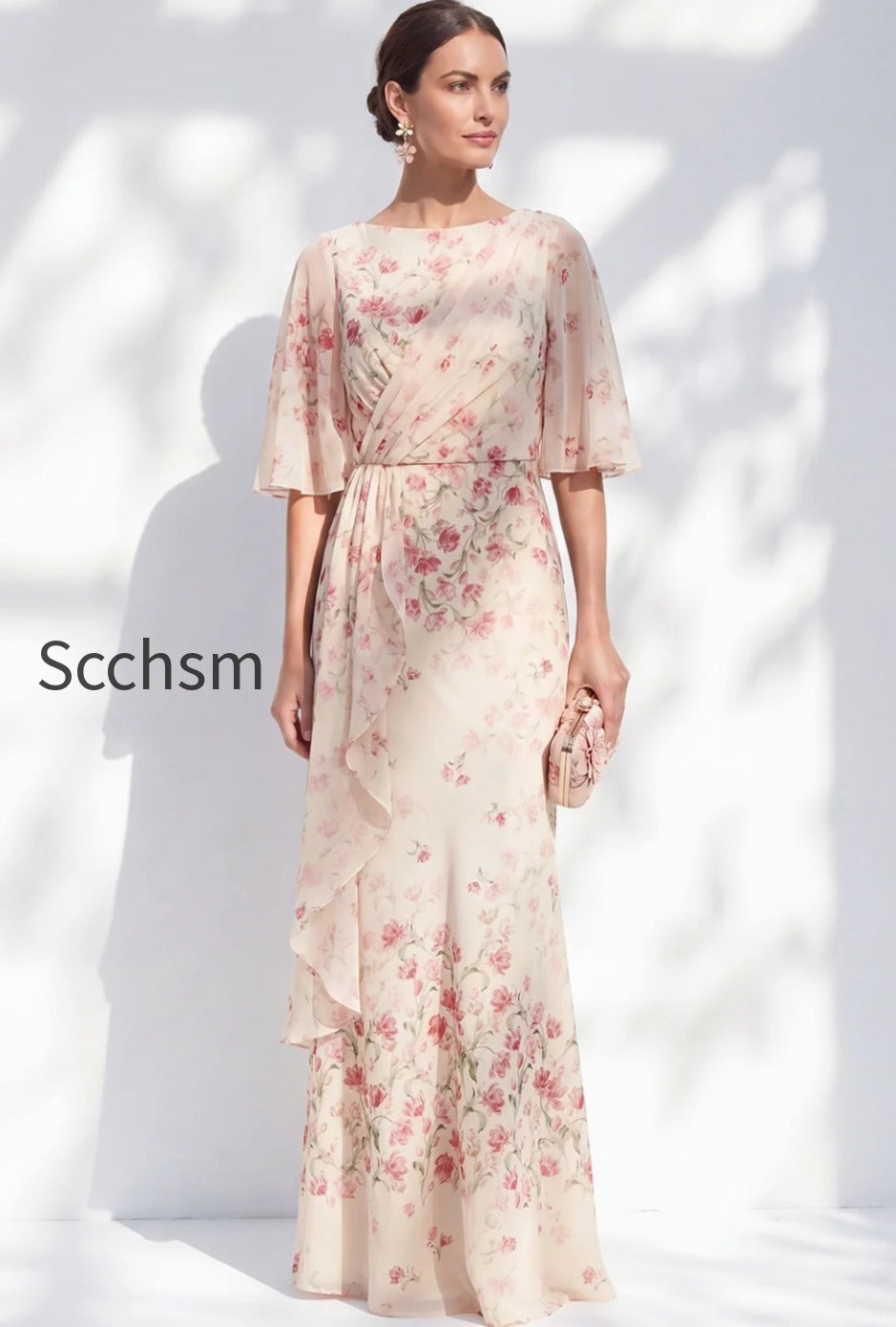 blue-sheath-long-floral-boat-neck-mother-of-the-bride-dress-with-ruffles