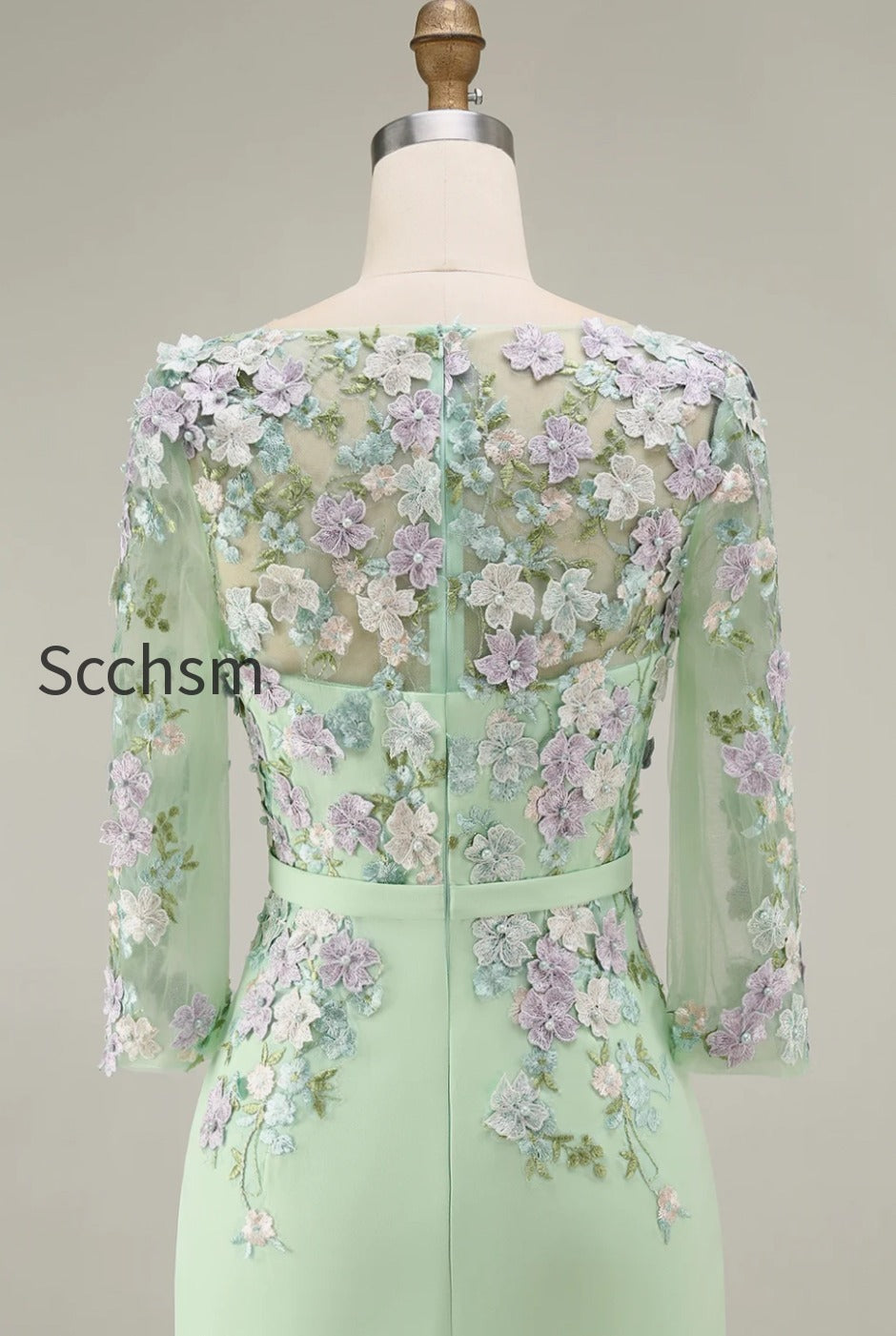 dusty-rose-bodycon-floral-midi-mother-of-the-bride-dress-with-sleeves
