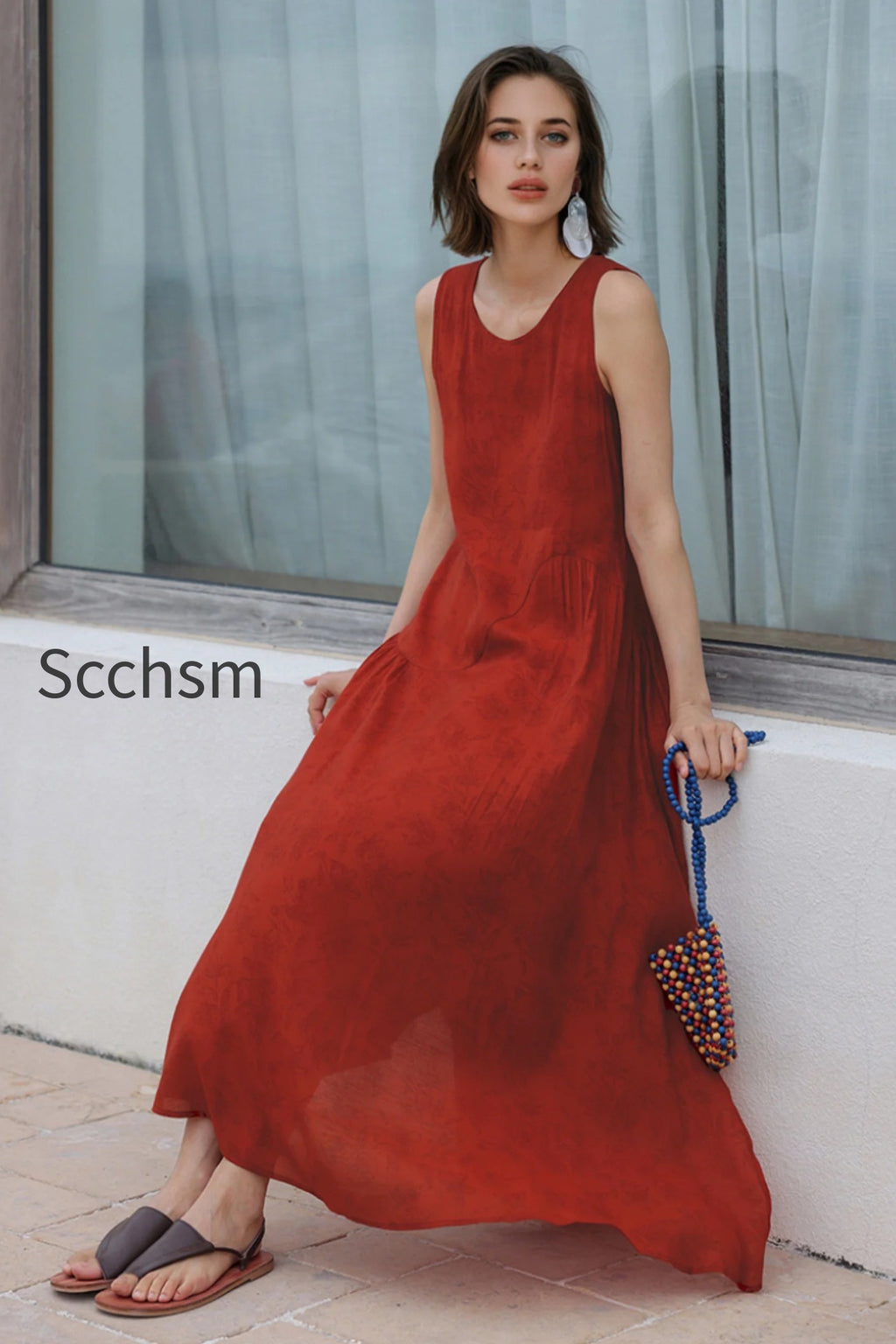 red-asymmetrical-tiered-sleeveless-maxi-dress-with-floral-print