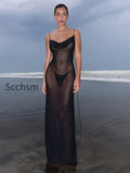 sheer-mesh-swing-neck-midi-dress