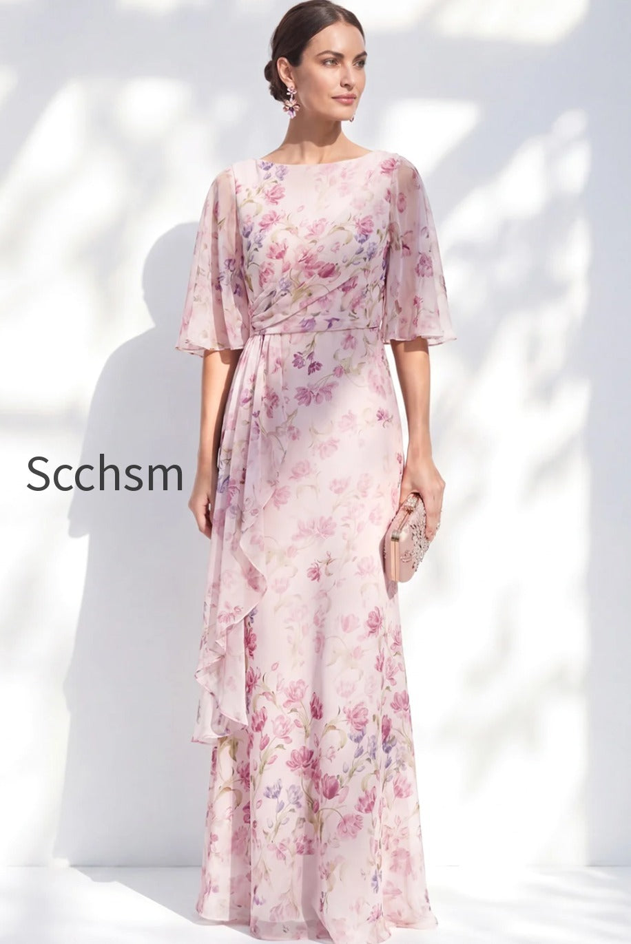 blue-sheath-long-floral-boat-neck-mother-of-the-bride-dress-with-ruffles
