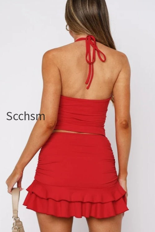 sexy-v-neck-cutout-halter-cami-bodycon-skirt-set
