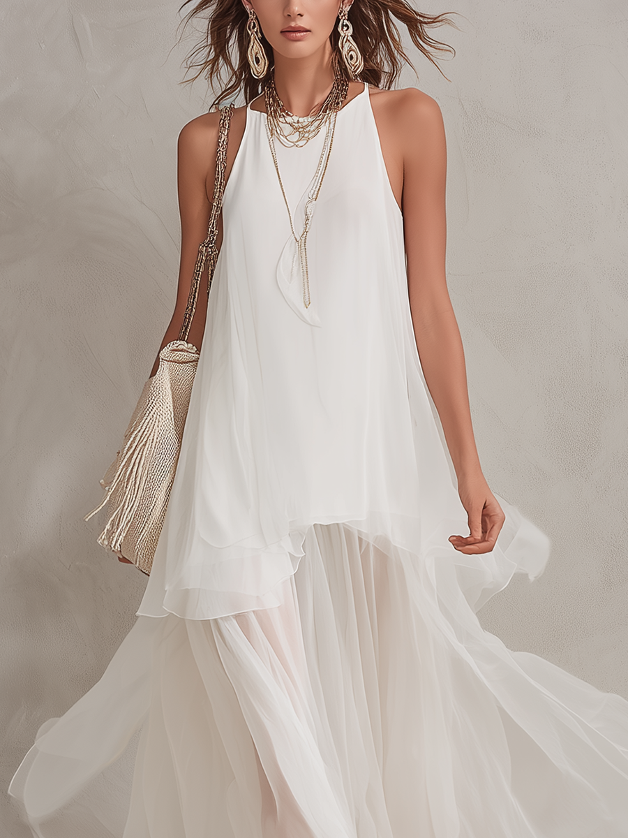 bohemian-white-chiffon-light-layered-long-dress