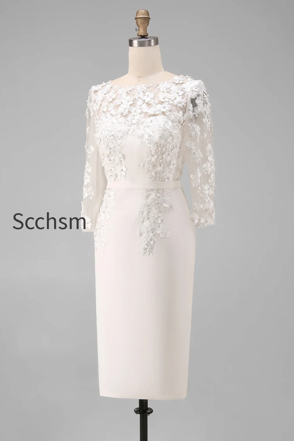 dusty-rose-bodycon-floral-midi-mother-of-the-bride-dress-with-sleeves