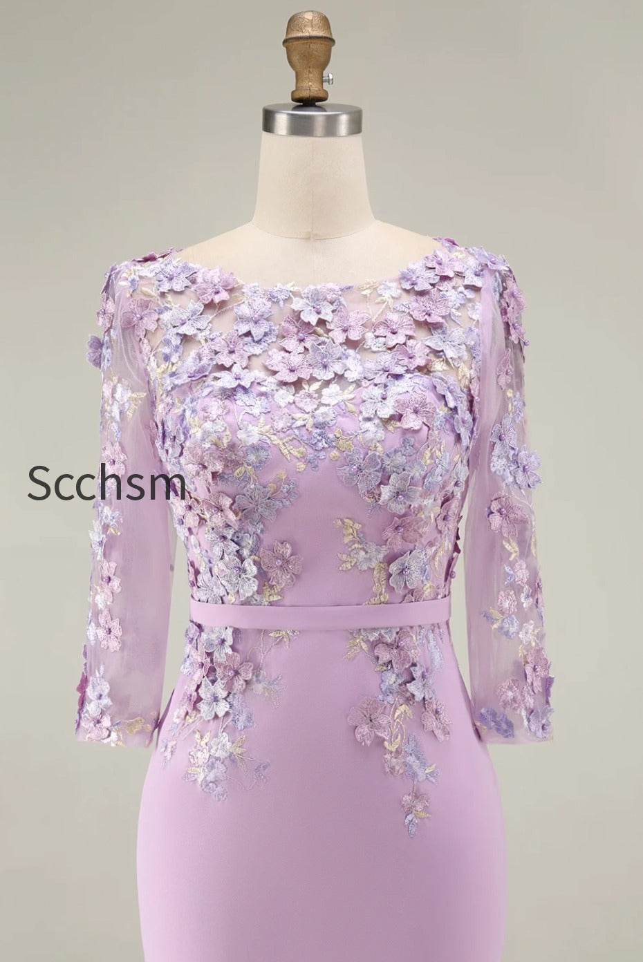 dusty-rose-bodycon-floral-midi-mother-of-the-bride-dress-with-sleeves