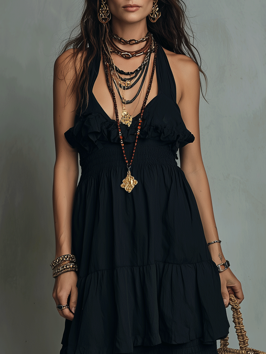 chic-bohemian-ruffle-layer-halter-maxi-dress