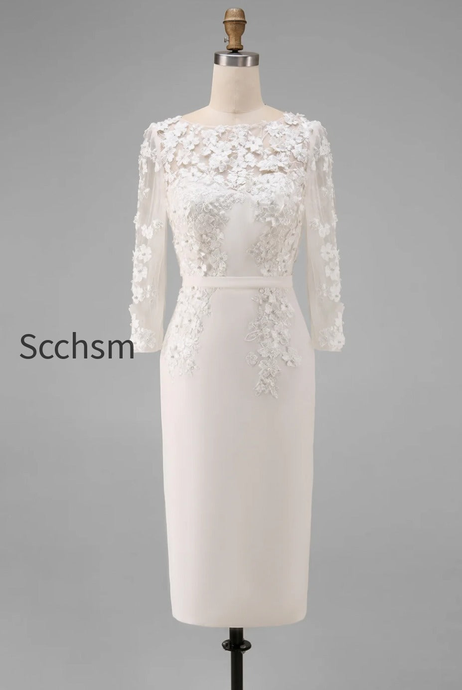 dusty-rose-bodycon-floral-midi-mother-of-the-bride-dress-with-sleeves