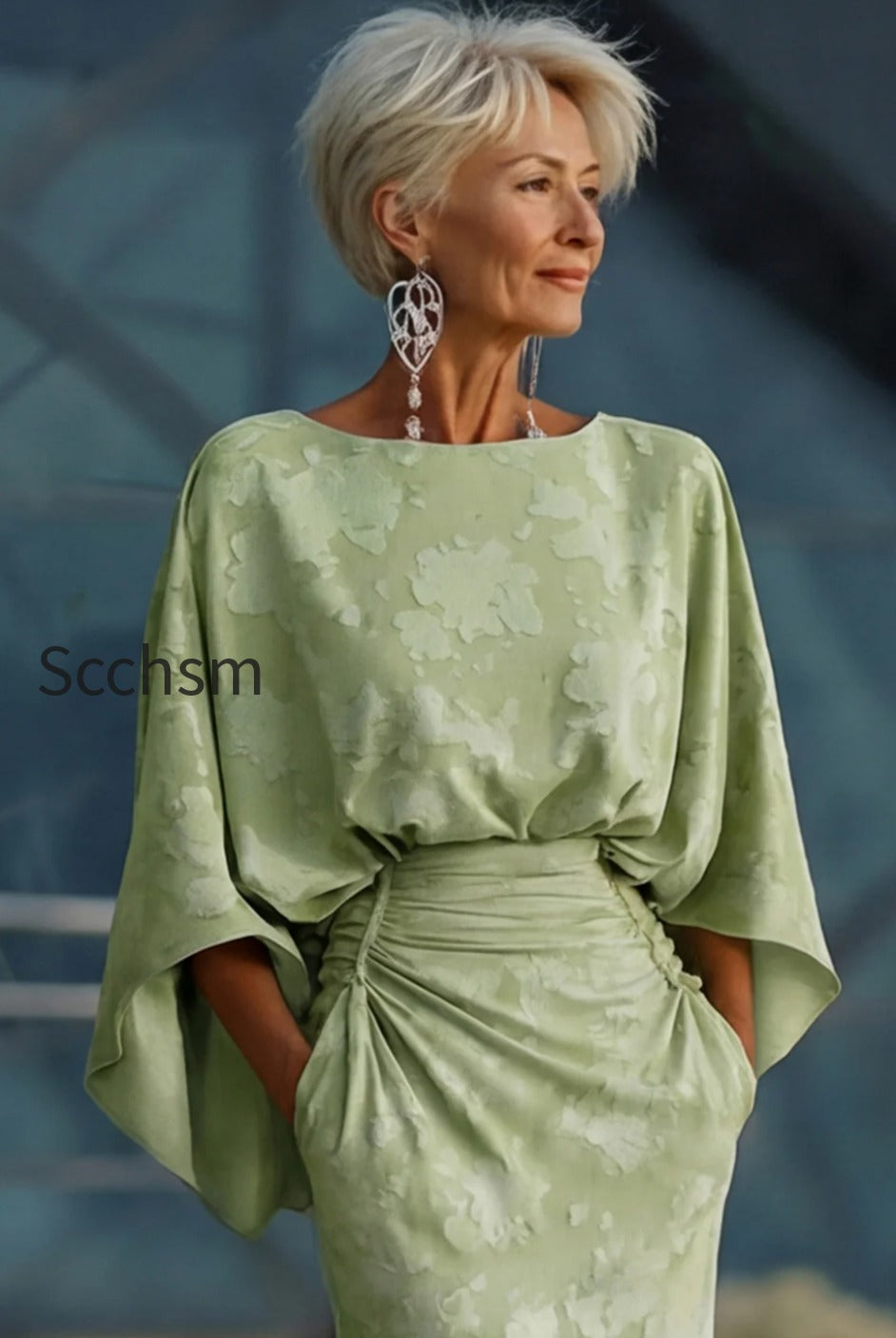floral-sage-green-boat-neck-sheath-long-mother-of-the-bride-dress-with-sleeves