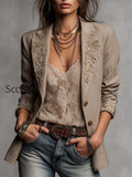 boho-western-light-khaki-linen-blend-beige-gold-floral-embroidered-lapel-blazer
