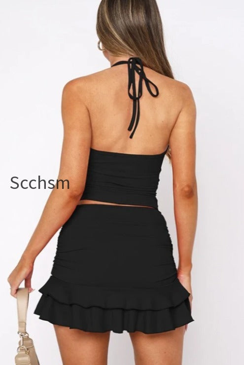 sexy-v-neck-cutout-halter-cami-bodycon-skirt-set