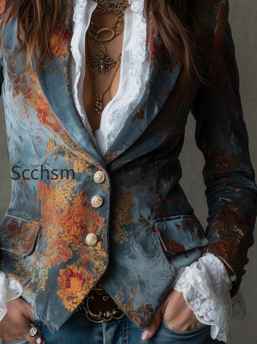 retro-oil-painting-style-polyester-velvet-printed-double-breasted-blazer