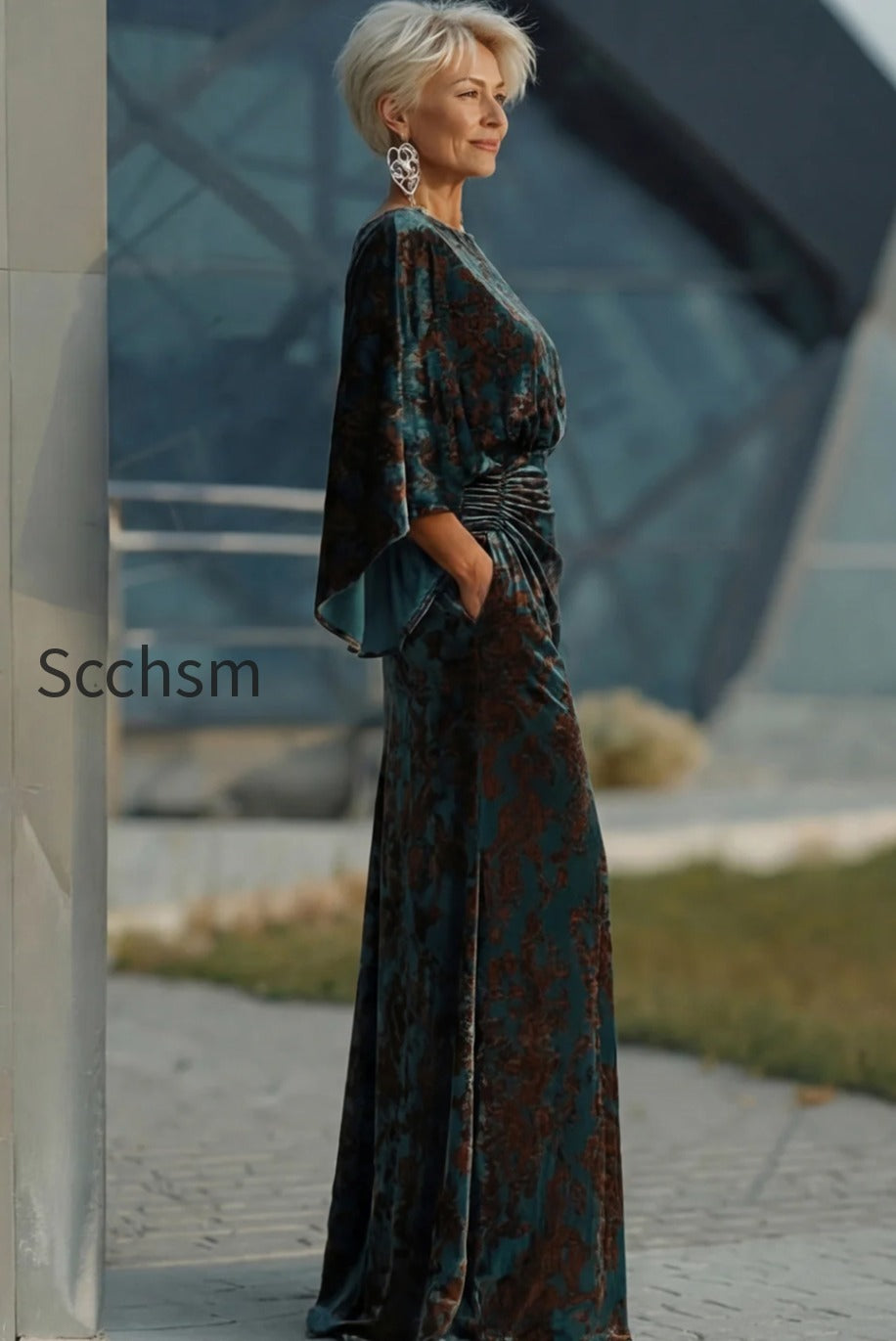 floral-dark-green-sheath-velvet-boat-neck-long-mother-of-the-bride-dress-with-pockets