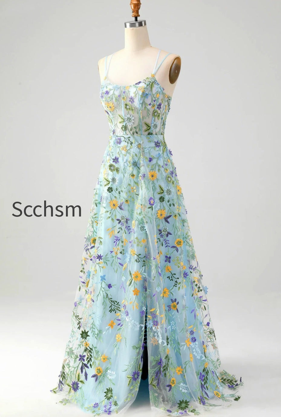 blue-flower-a-line-spaghetti-straps-corset-embroidered-prom-dress-with-slit