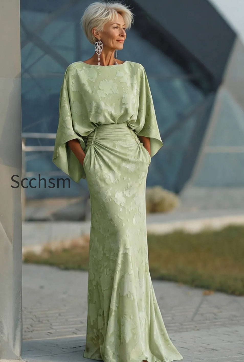 floral-sage-green-boat-neck-sheath-long-mother-of-the-bride-dress-with-sleeves