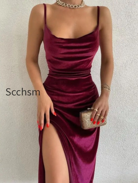 velvet-lace-up-backless-midi-dress