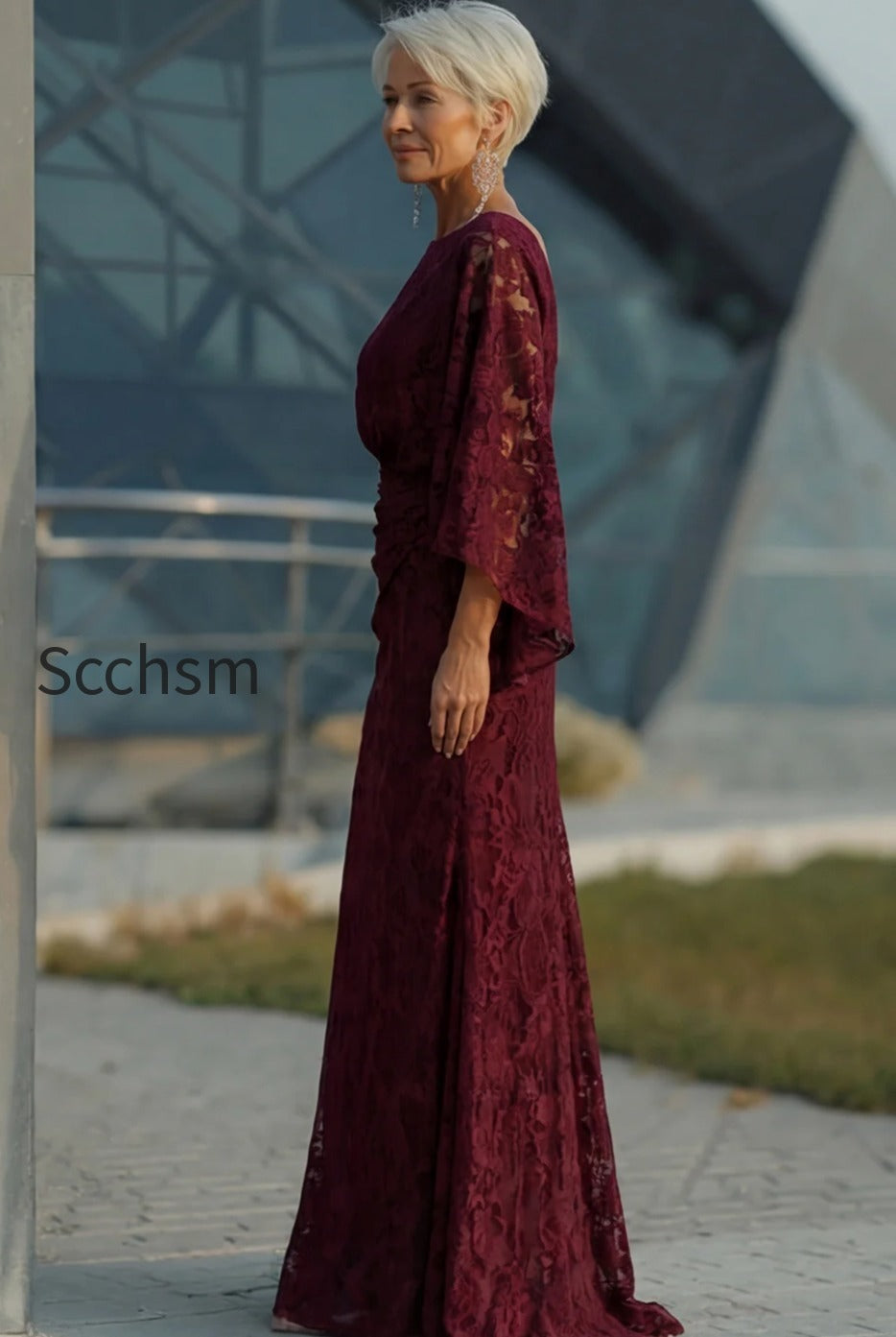 burgundy-floral-lace-sheath-boat-neck-long-mother-of-the-bride-dress-with-pockets
