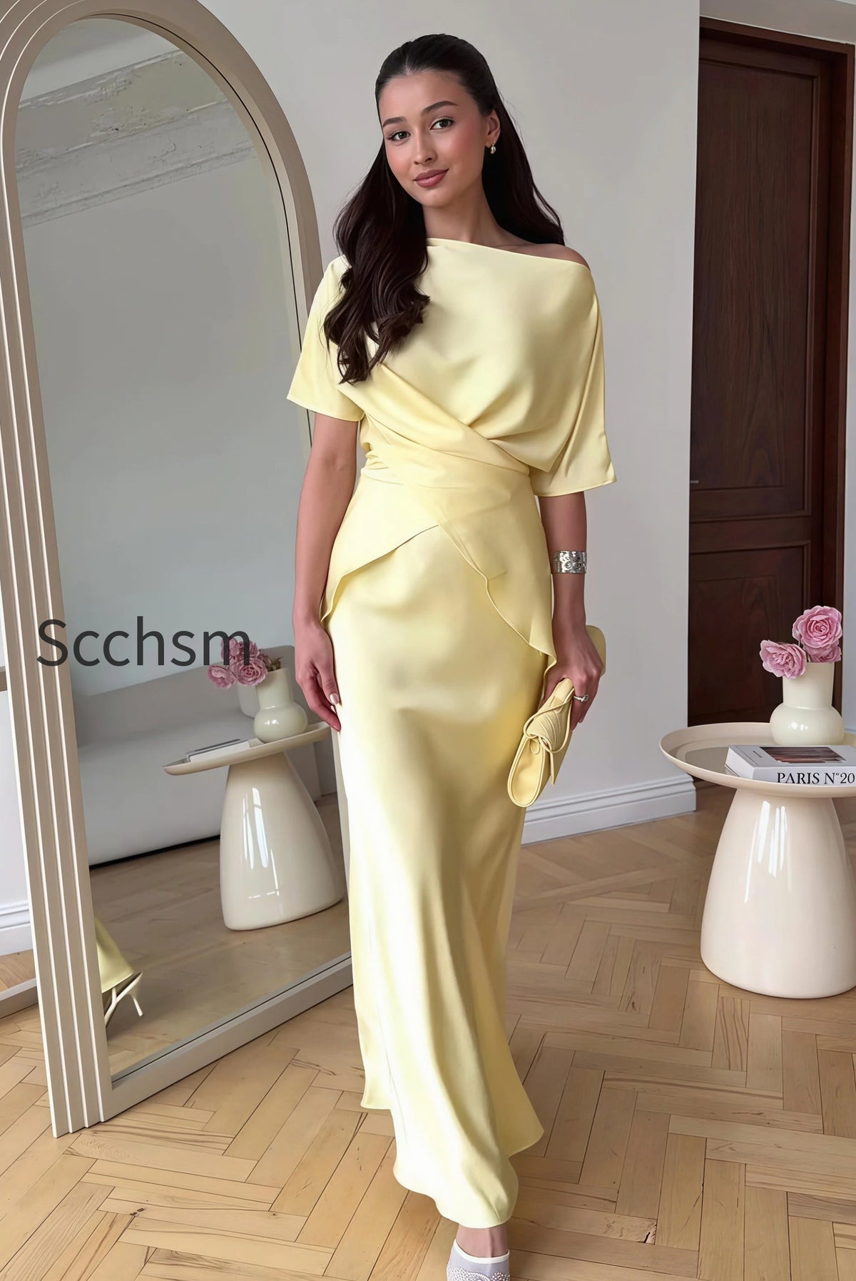 flowy-elegant-short-sleeve-skirt-set