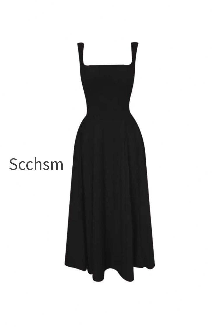 square-neck-white-graduation-dress