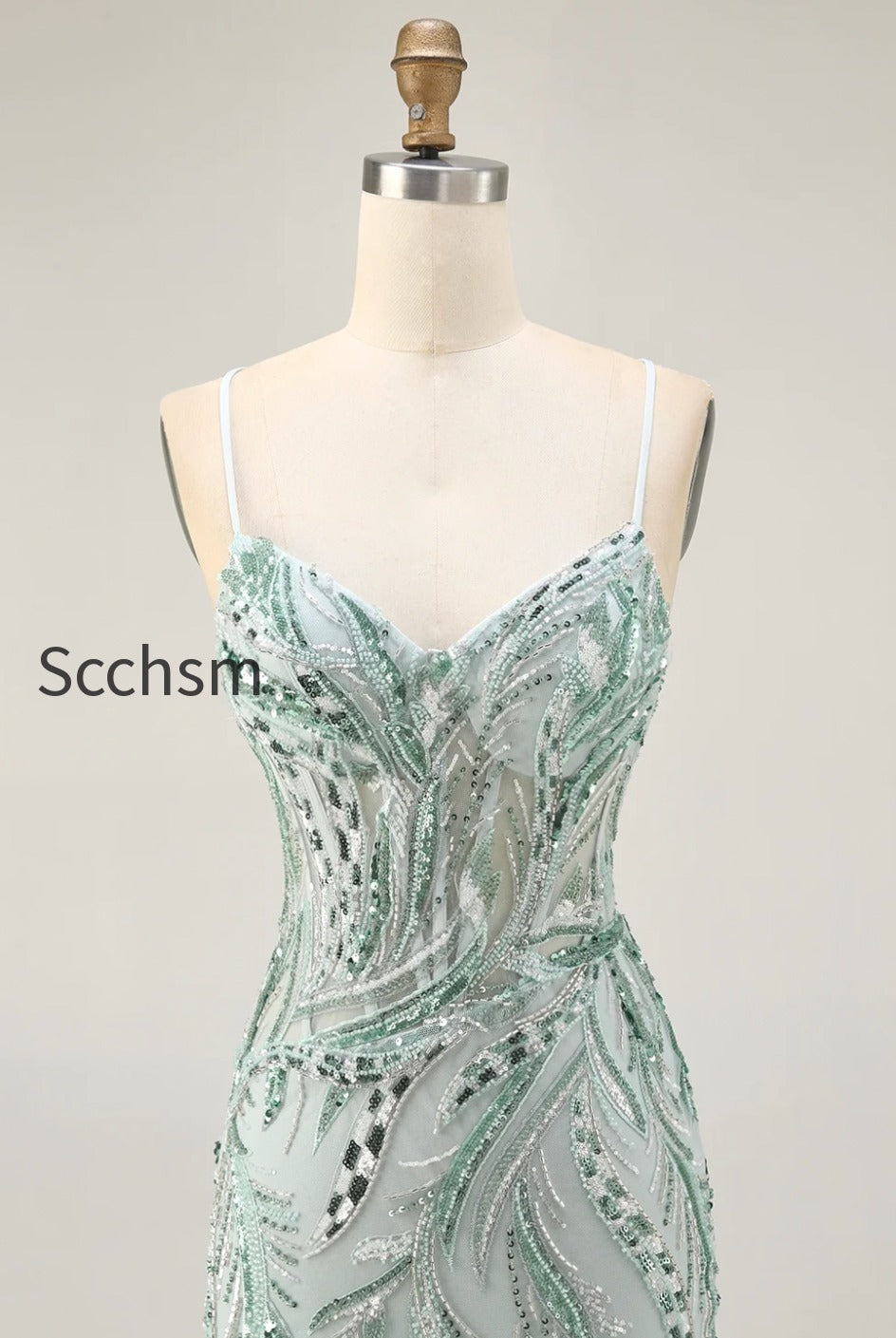sparkly-green-corset-spaghetti-straps-short-homecoming-dress-with-sequins