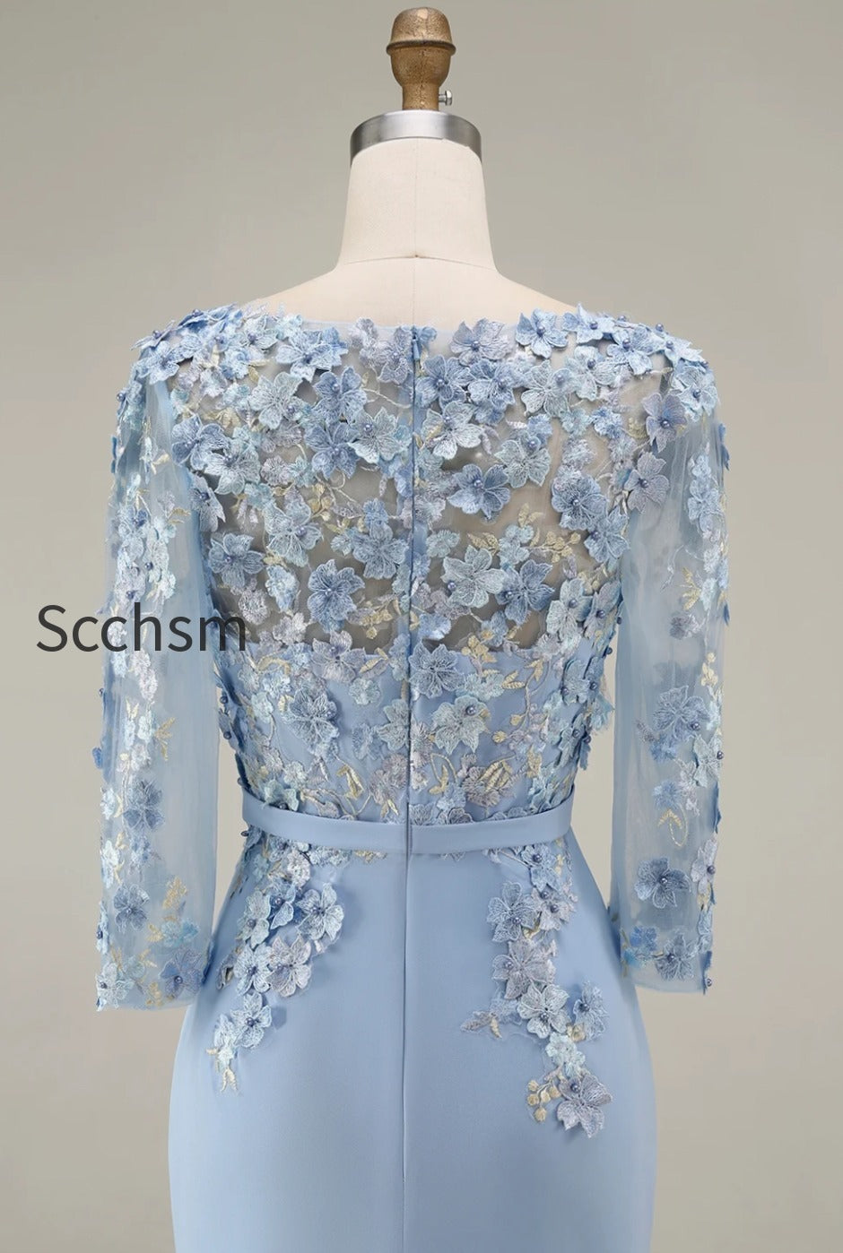 dusty-rose-bodycon-floral-midi-mother-of-the-bride-dress-with-sleeves