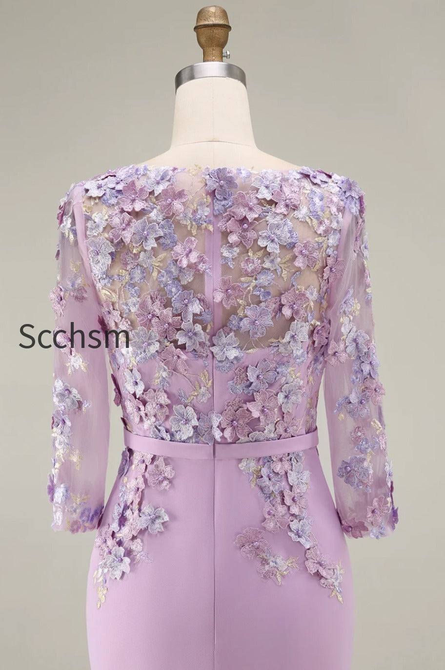 dusty-rose-bodycon-floral-midi-mother-of-the-bride-dress-with-sleeves