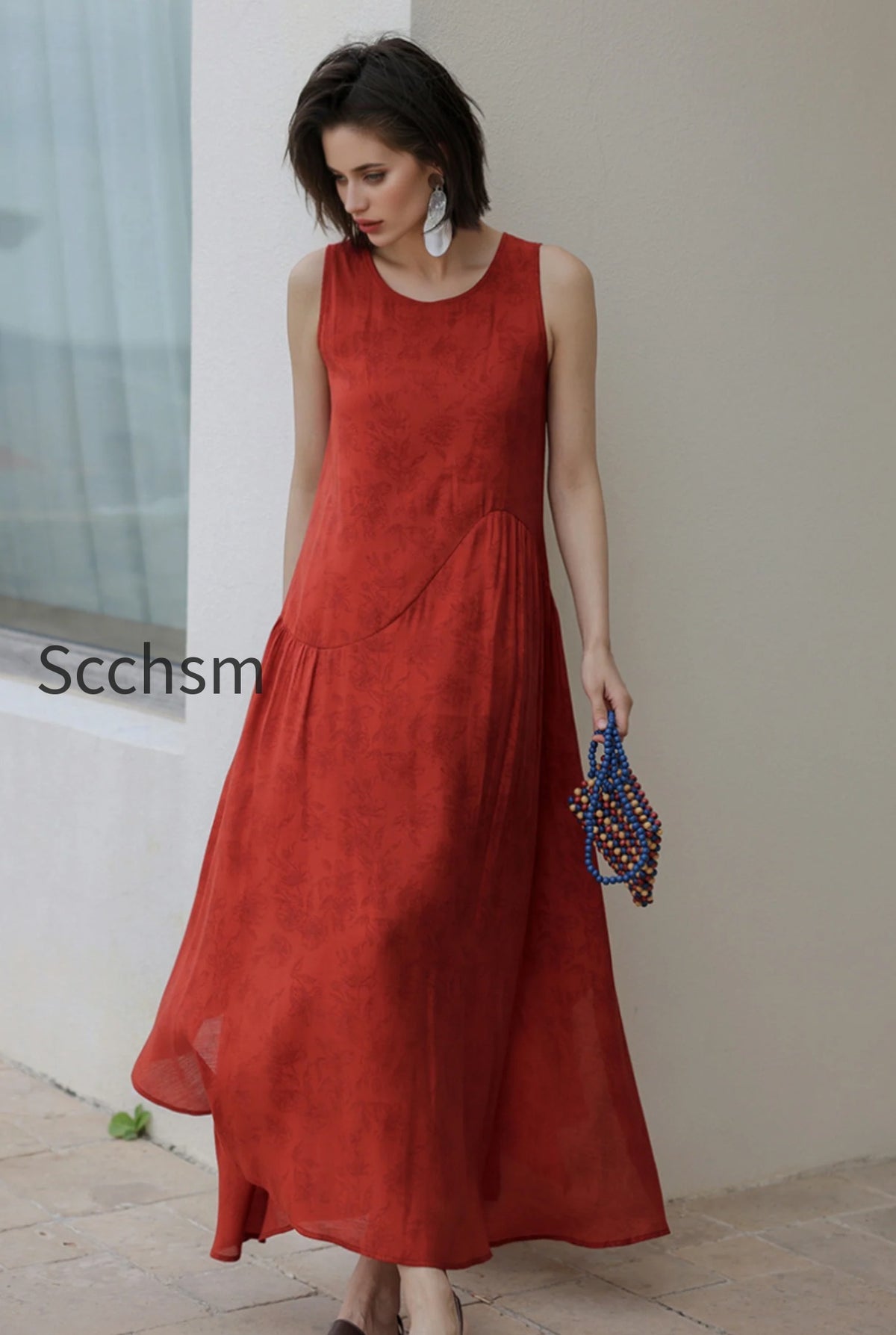 red-asymmetrical-tiered-sleeveless-maxi-dress-with-floral-print