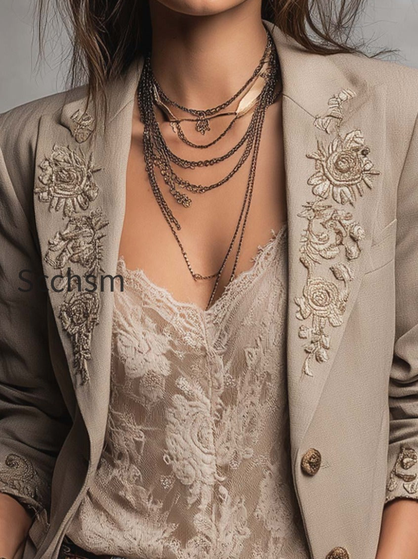 boho-western-light-khaki-linen-blend-beige-gold-floral-embroidered-lapel-blazer