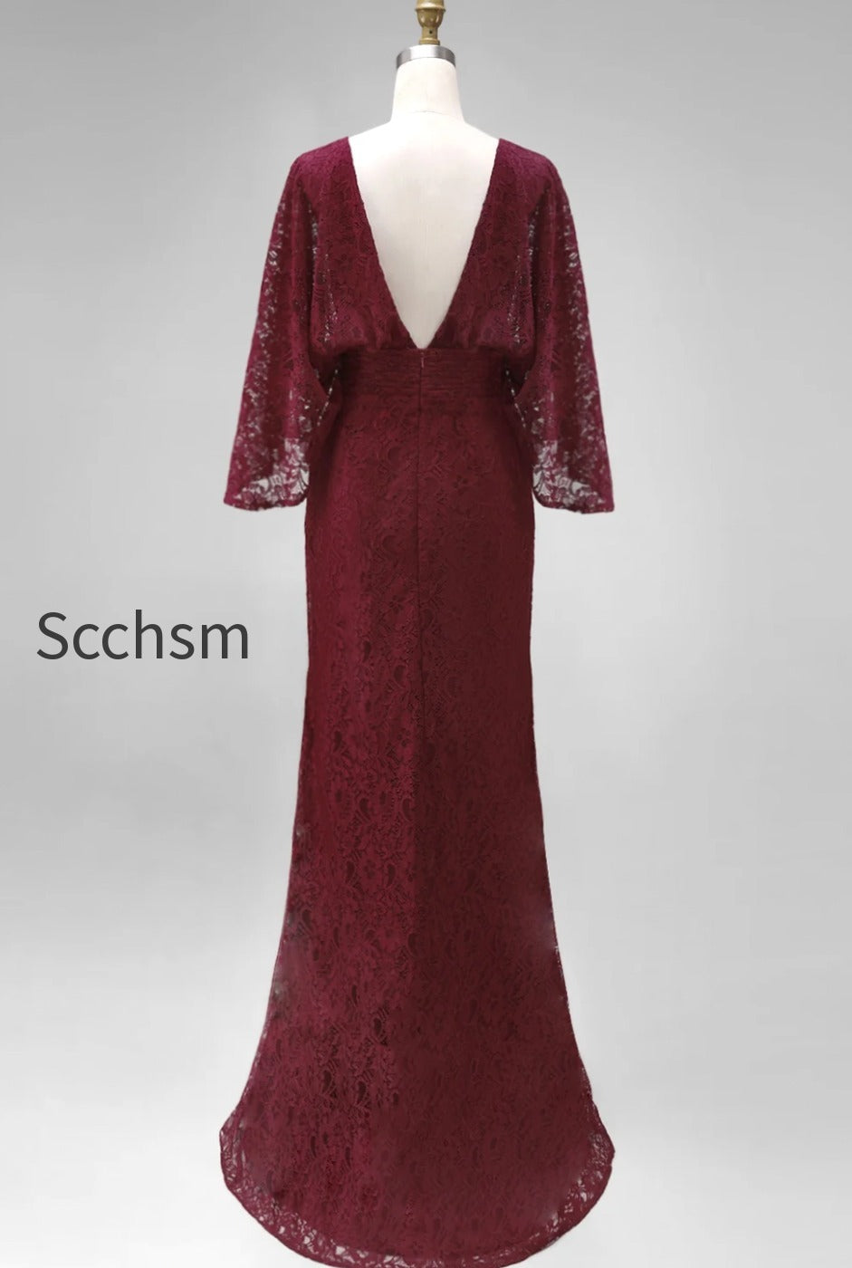 burgundy-floral-lace-sheath-boat-neck-long-mother-of-the-bride-dress-with-pockets