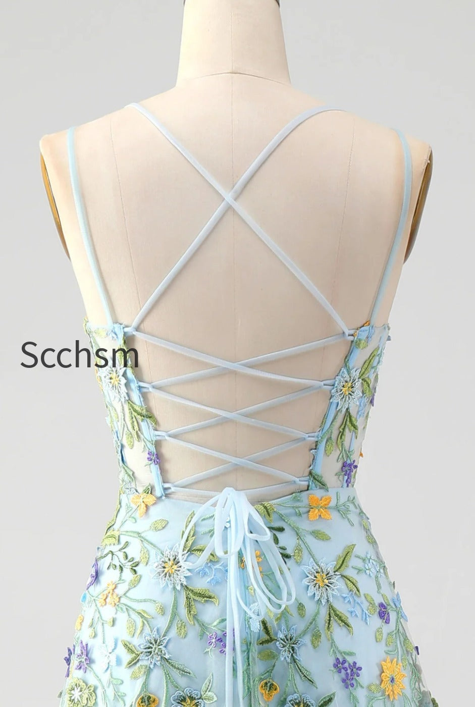 blue-flower-a-line-spaghetti-straps-corset-embroidered-prom-dress-with-slit
