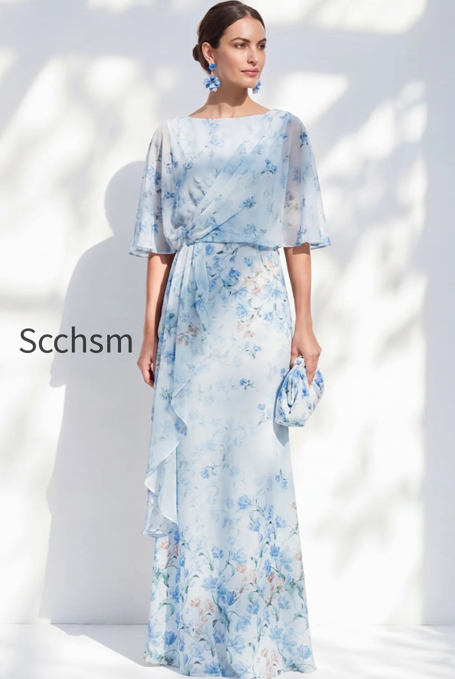 blue-sheath-long-floral-boat-neck-mother-of-the-bride-dress-with-ruffles