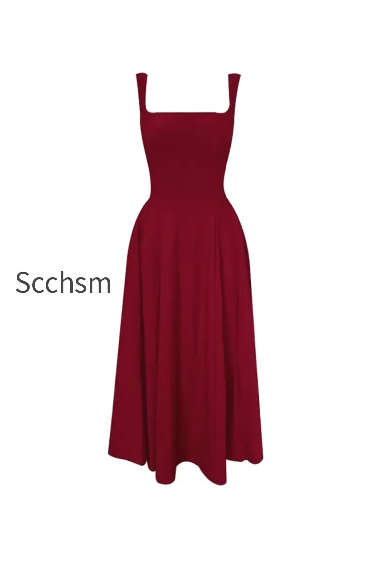 square-neck-white-graduation-dress
