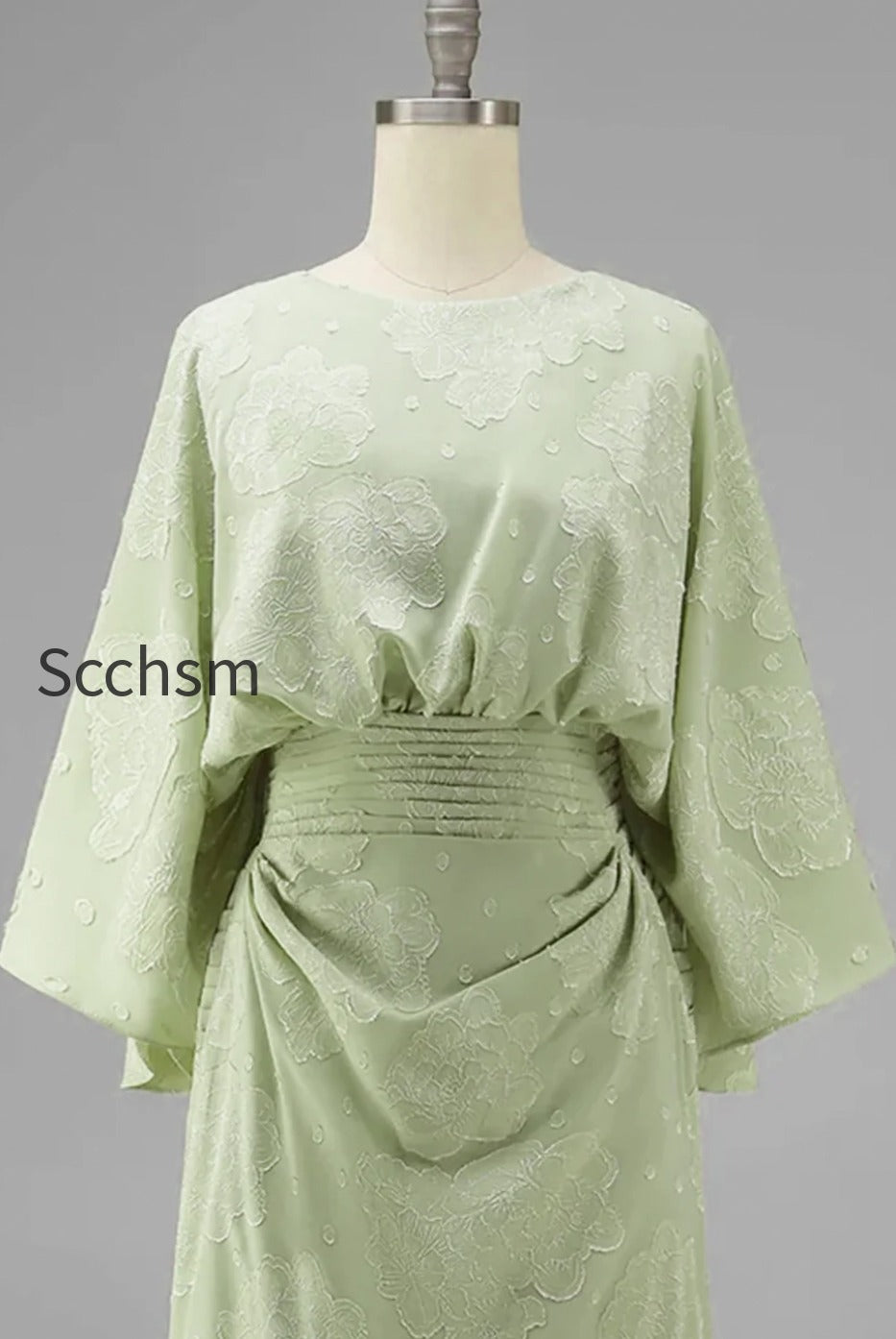 floral-sage-green-boat-neck-sheath-long-mother-of-the-bride-dress-with-sleeves