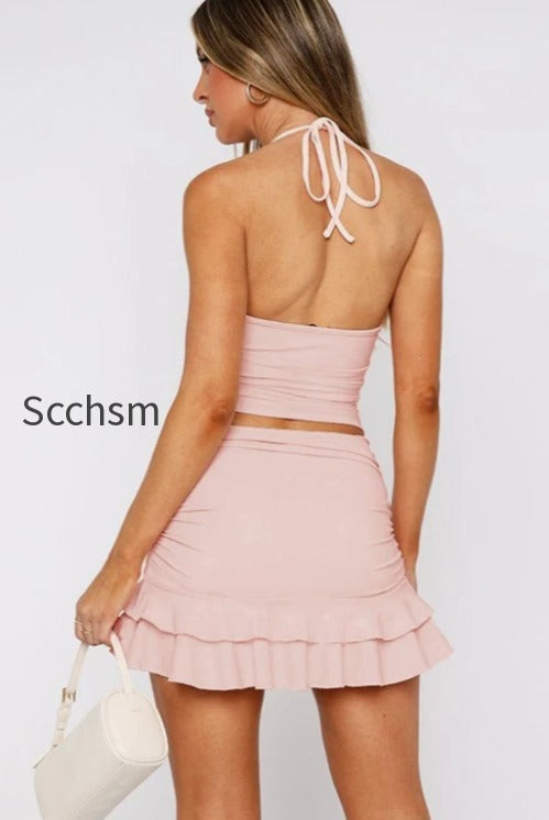 sexy-v-neck-cutout-halter-cami-bodycon-skirt-set