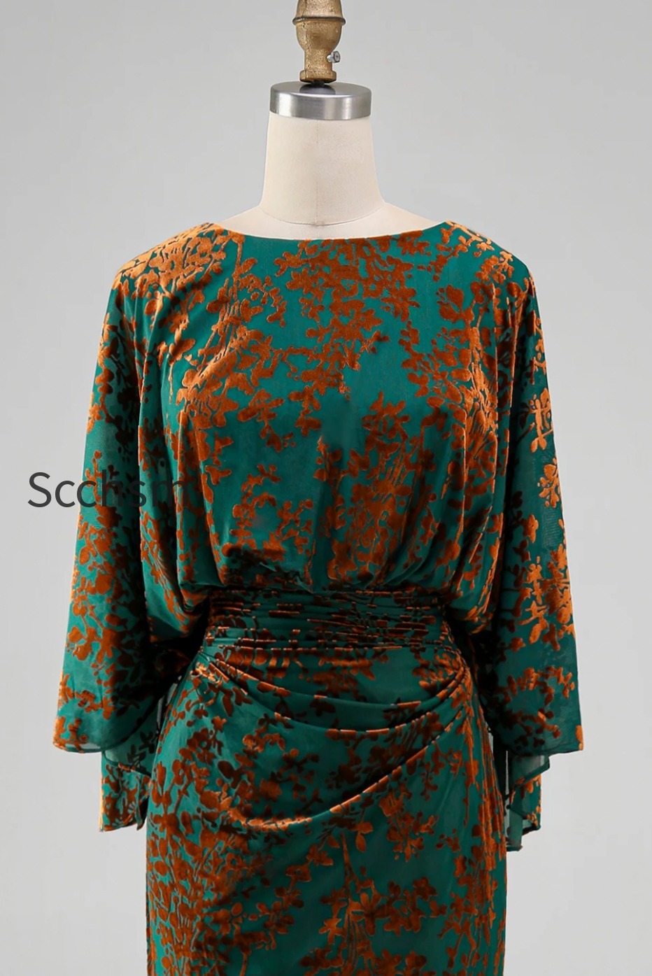 floral-dark-green-sheath-velvet-boat-neck-long-mother-of-the-bride-dress-with-pockets