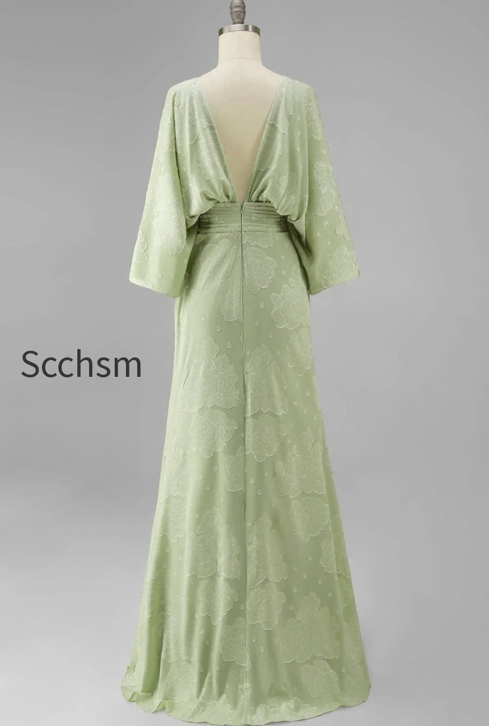 floral-sage-green-boat-neck-sheath-long-mother-of-the-bride-dress-with-sleeves