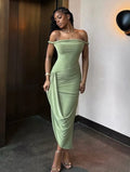 ruched-off-shoulder-slim-midi-dress