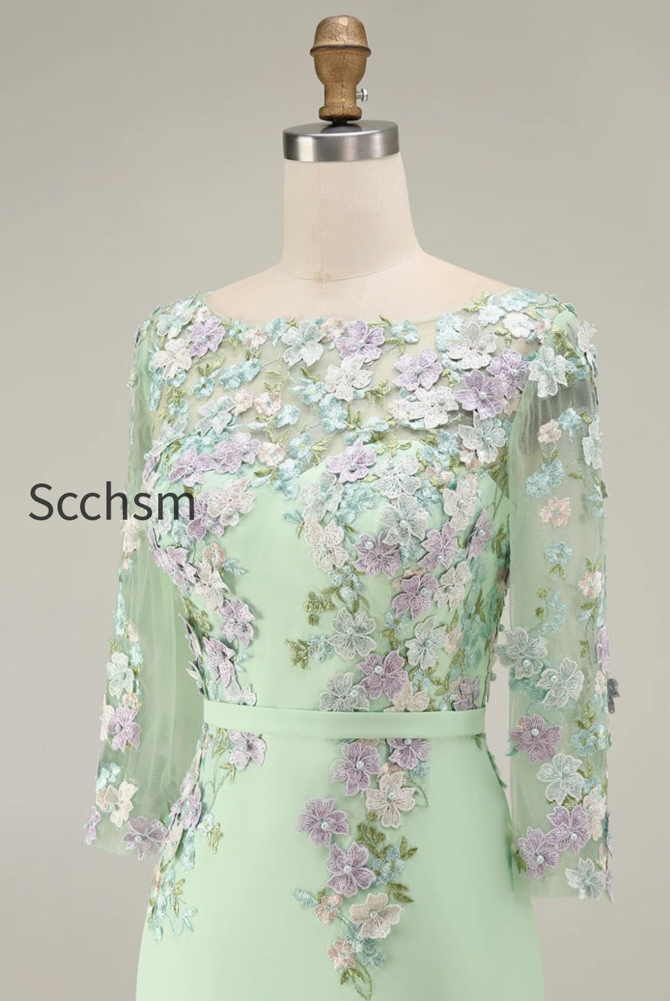 dusty-rose-bodycon-floral-midi-mother-of-the-bride-dress-with-sleeves