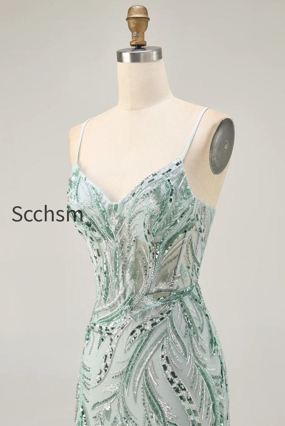 sparkly-green-corset-spaghetti-straps-short-homecoming-dress-with-sequins