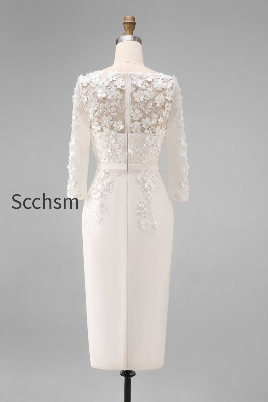 dusty-rose-bodycon-floral-midi-mother-of-the-bride-dress-with-sleeves