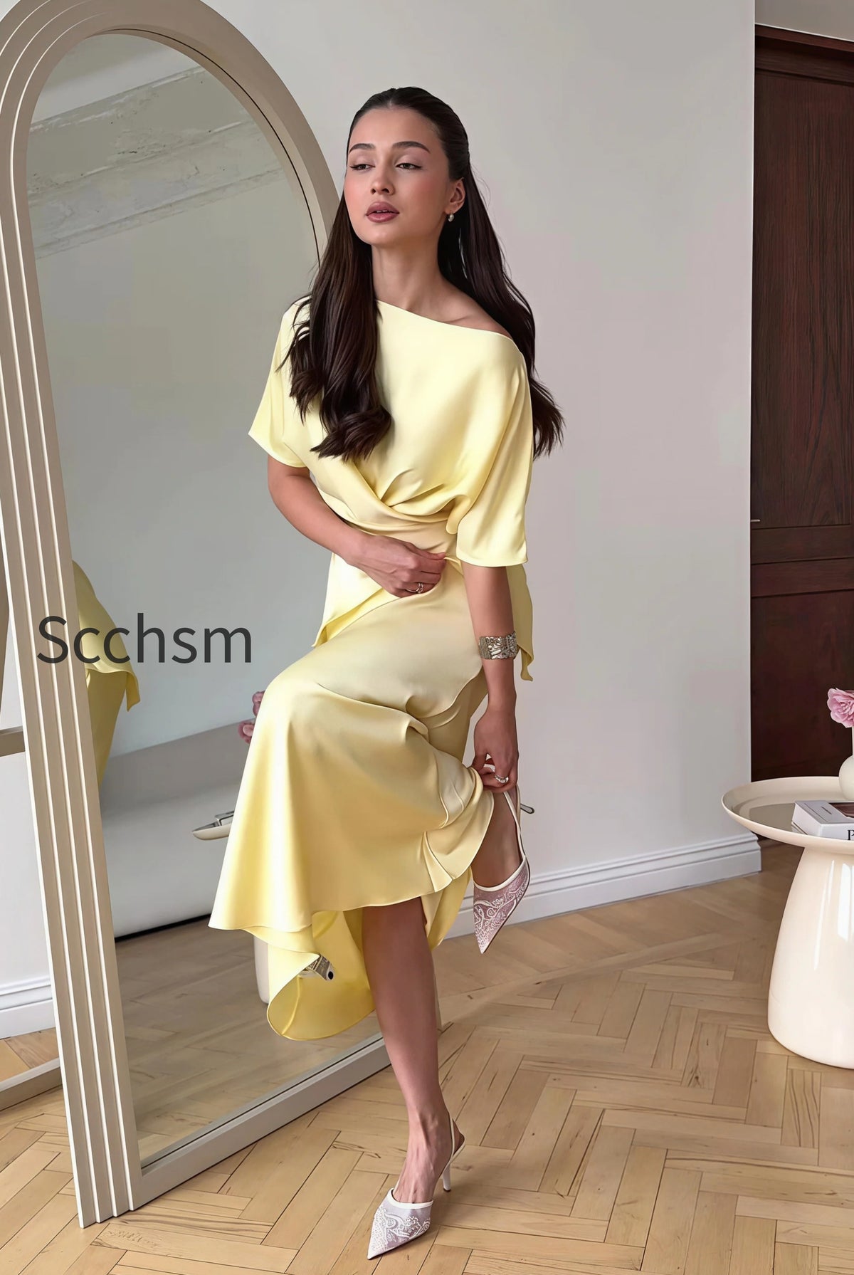 flowy-elegant-short-sleeve-skirt-set