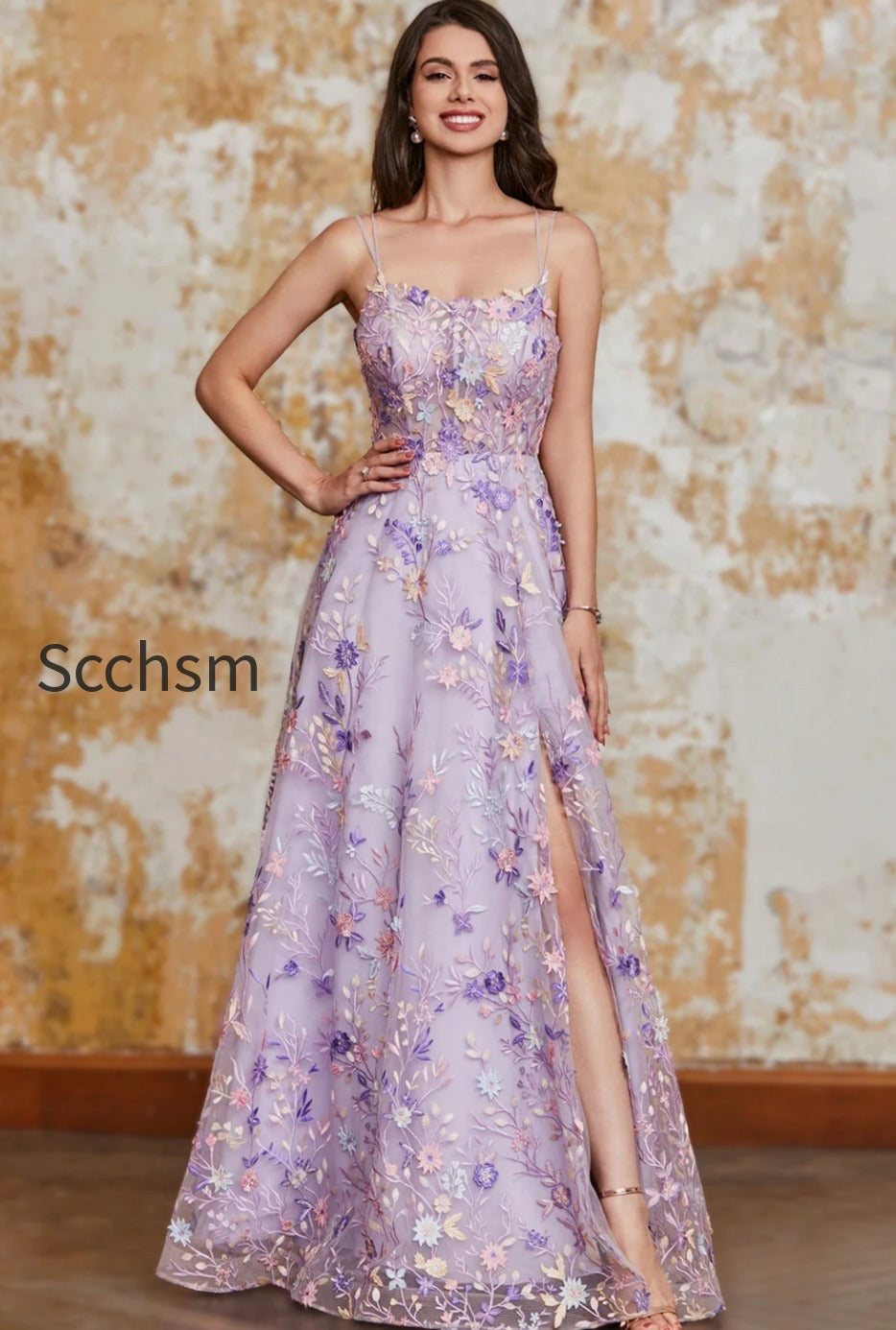 blue-flower-a-line-spaghetti-straps-corset-embroidered-prom-dress-with-slit