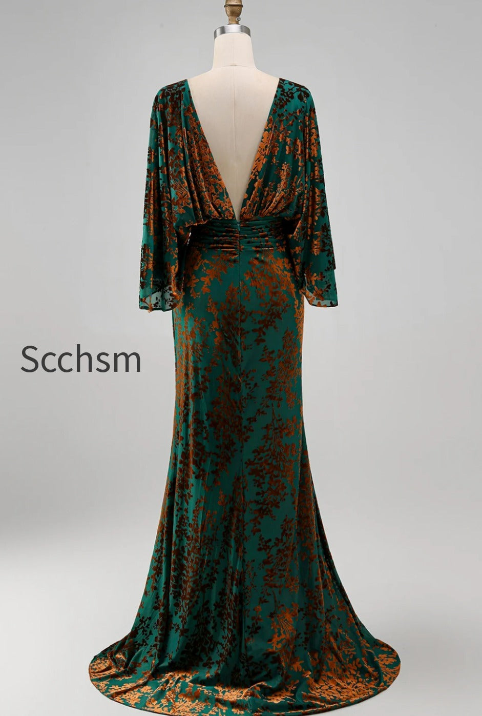 floral-dark-green-sheath-velvet-boat-neck-long-mother-of-the-bride-dress-with-pockets